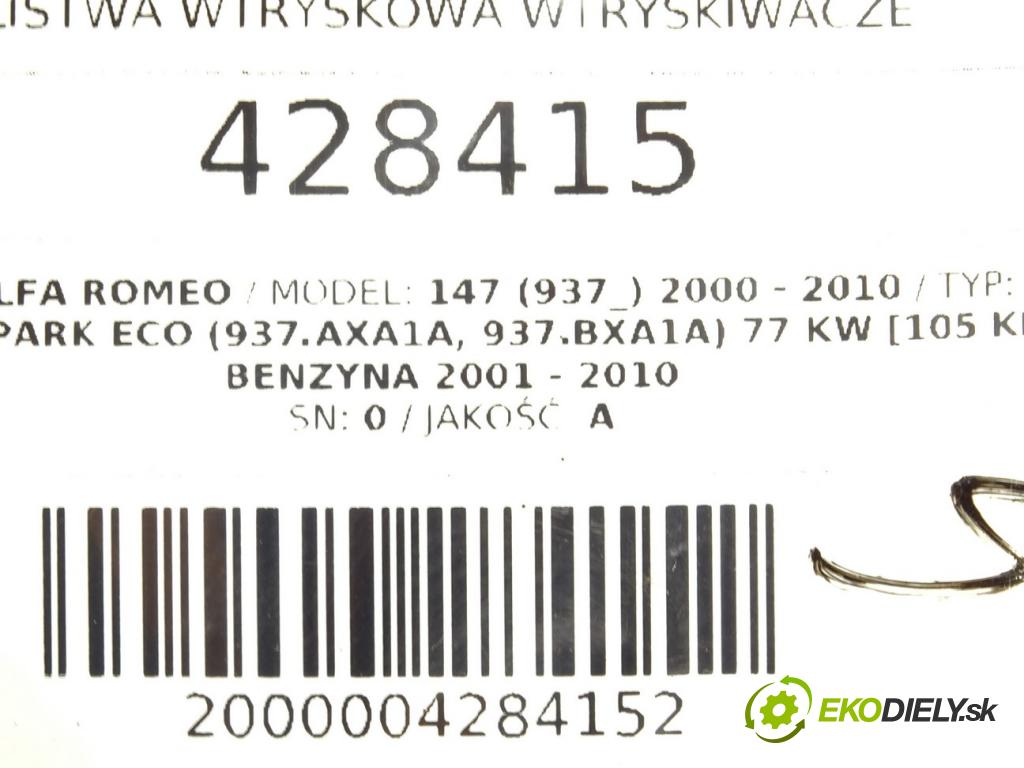 ALFA ROMEO 147 (937_) 2000 - 2010    1.6 16V T.SPARK ECO (937.AXA1A, 937.BXA1A) 77 kW [  Lišta vstrekovacia Vstrekovacie ventily 0280151048 (Vstrekovacie lišty)