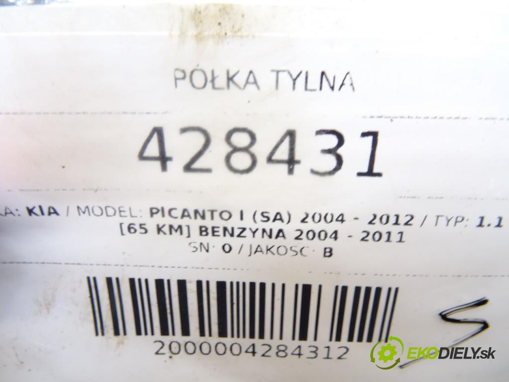 KIA PICANTO I (SA) 2004 - 2012    1.1 48 kW [65 KM] benzyna 2004 - 2011  Pláto zadná 0 (Pláta zadné)