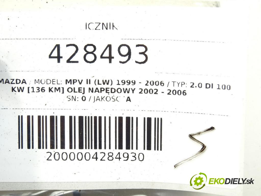 MAZDA MPV II (LW) 1999 - 2006    2.0 DI 100 kW [136 KM] olej napędowy 2002 - 2006  Prístrojovka 157510-7500 (Prístrojové dosky, displeje)