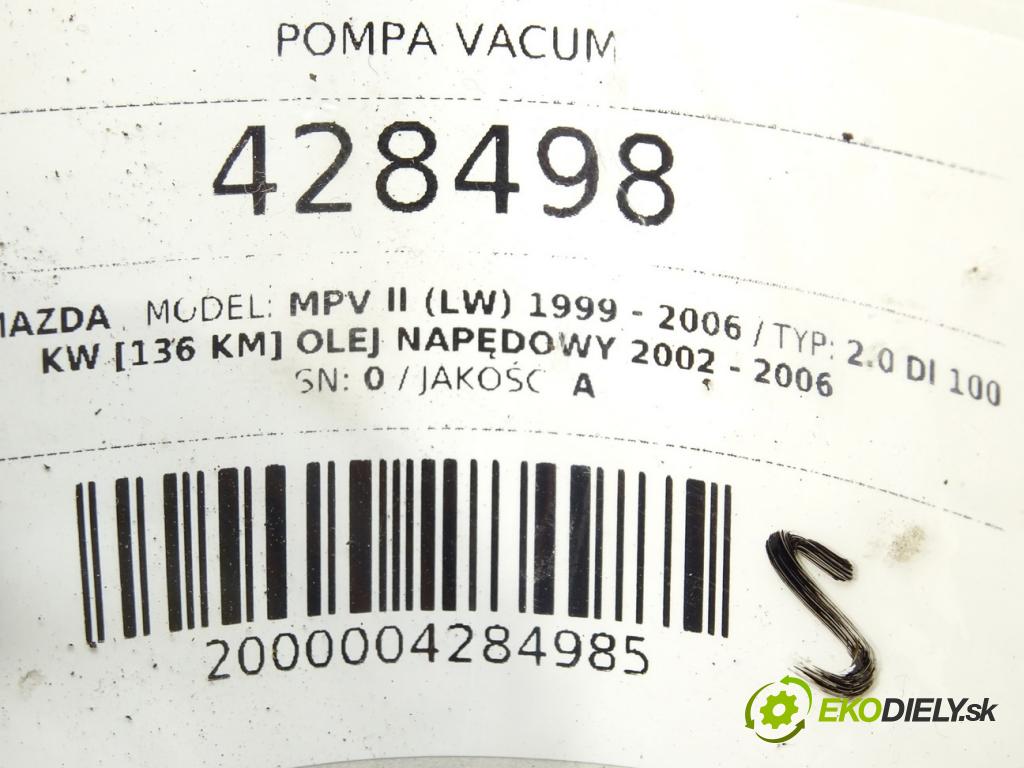 MAZDA MPV II (LW) 1999 - 2006    2.0 DI 100 kW [136 KM] olej napędowy 2002 - 2006  pumpa vakuová 0