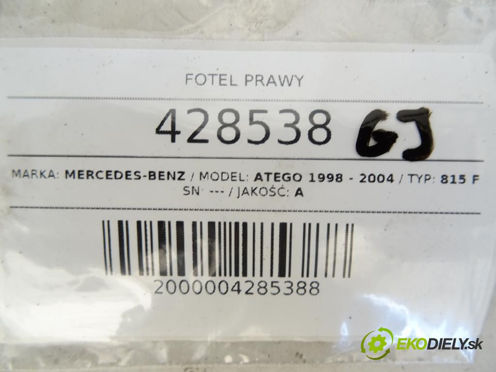 MERCEDES-BENZ ATEGO 1998 - 2004    815 F  Sedadlo pravy  (Sedačky, sedadlá)