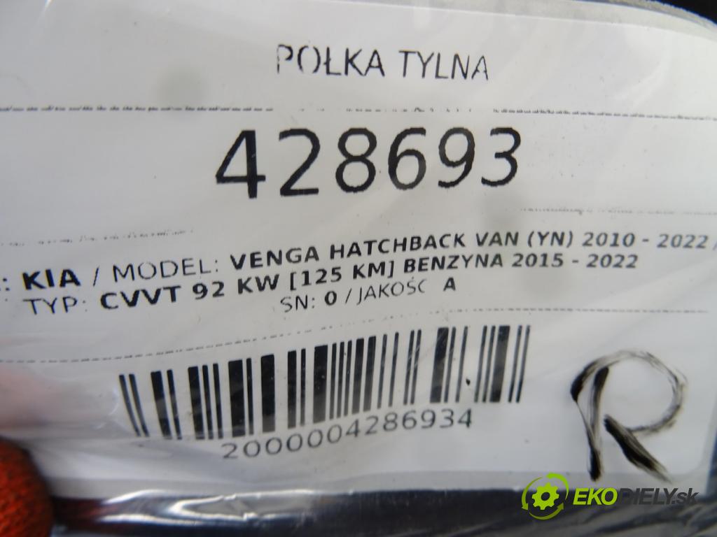 KIA VENGA Hatchback Van (YN) 2010 - 2022    CVVT 92 kW [125 KM] benzyna 2015 - 2022  Pláto zadná  (Pláta zadné)