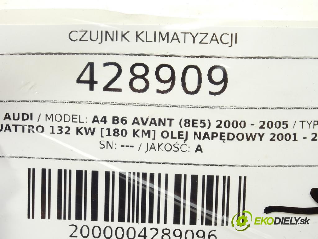 AUDI A4 B6 Avant (8E5) 2000 - 2005    2.5 TDI quattro 132 kW [180 KM] olej napędowy 2001  Snímač klimatizácie 8Z0959126 (Snímače klimatizácie)
