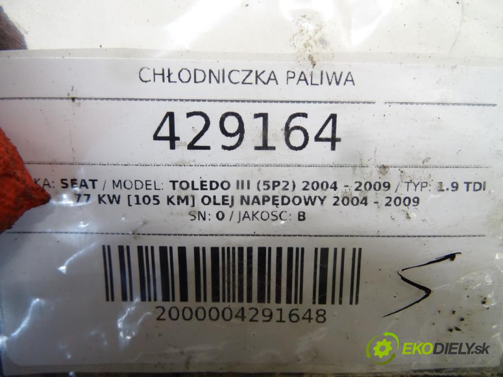 SEAT TOLEDO III (5P2) 2004 - 2009    1.9 TDI 77 kW [105 KM] olej napędowy 2004 - 2009  Chladič paliva 1K0203491A (Ostatné)