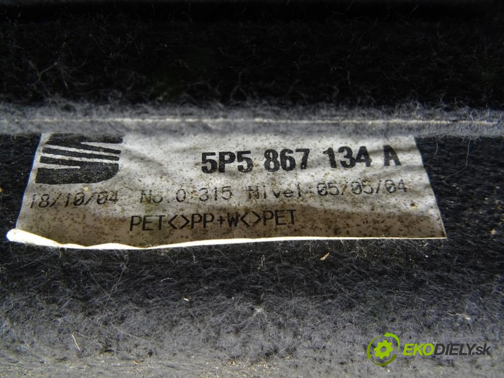 SEAT TOLEDO III (5P2) 2004 - 2009    1.9 TDI 77 kW [105 KM] olej napędowy 2004 - 2009  Pláto zadná 5P5867134A (Pláta zadné)