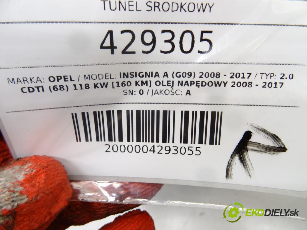 OPEL INSIGNIA A (G09) 2008 - 2017    2.0 CDTI (68) 118 kW [160 KM] olej napędowy 2008 -  Tunel stredový 0 (Stredový tunel / panel)