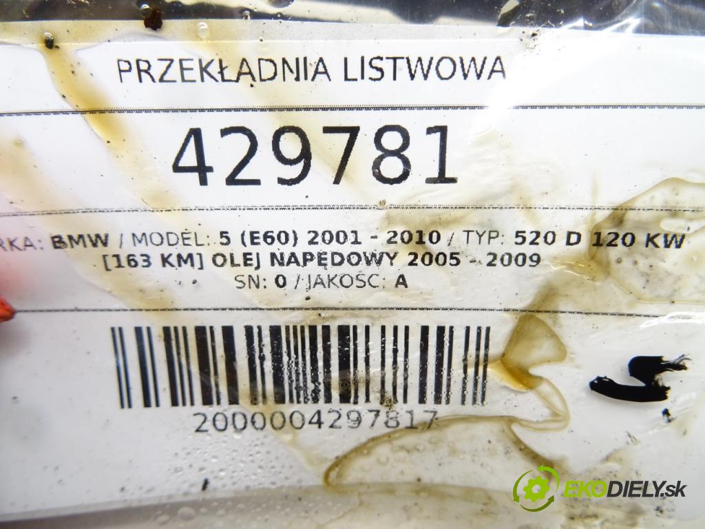 BMW 5 (E60) 2001 - 2010    520 d 120 kW [163 KM] olej napędowy 2005 - 2009  riadenie 7853501232 (Riadenia)