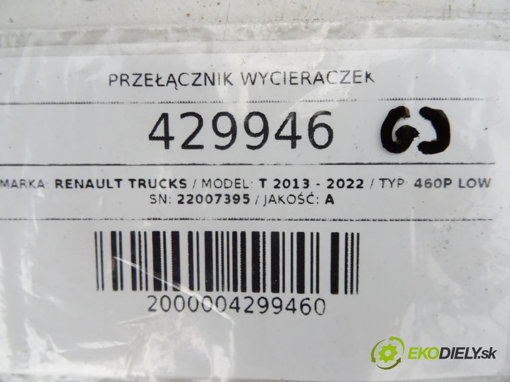 RENAULT TRUCKS T 2013 - 2022    460P LOW  Prepínač stieračov 22007395 (Prepínače, spínače, tlačidlá a ovládače kúrenia)