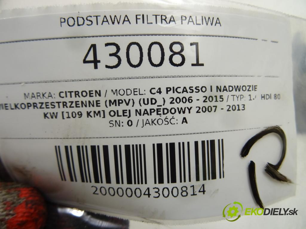 CITROEN C4 PICASSO I nadwozie wielkoprzestrzenne (MPV) (UD_) 2006 - 2015    1.6 HDi 80 kW [109 KM] olej napędowy 2007 - 2013  obal filtra paliva  (Kryty palivové)