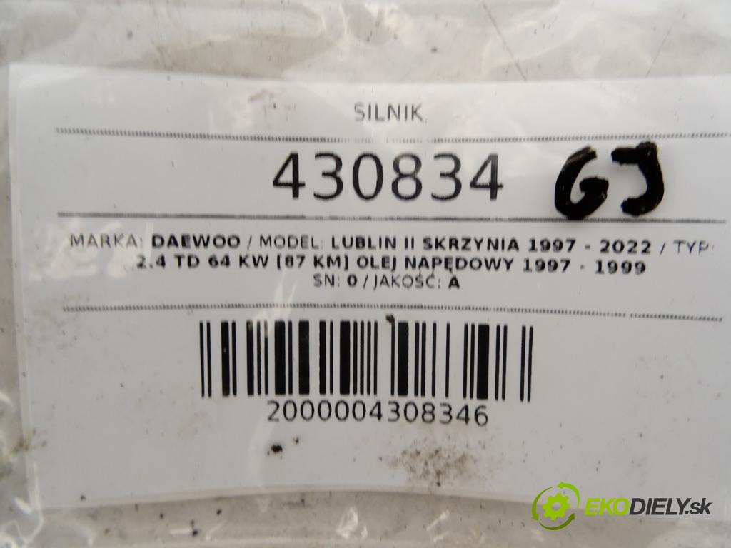 DAEWOO LUBLIN II Skrzynia 1997 - 2022    2.4 TD 64 kW [87 KM] olej napędowy 1997 - 1999  motor  (Motory (kompletní))