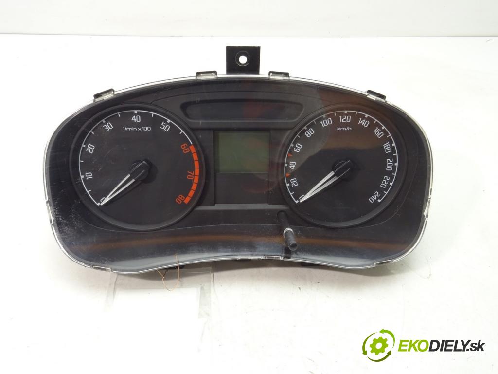 SKODA FABIA II Combi (545) 2007 - 2014    1.2 LPG 51 kW [69 KM] Benzyna / gaz samochodowy (L  Prístrojovka 5J0920801B (Prístrojové dosky, displeje)