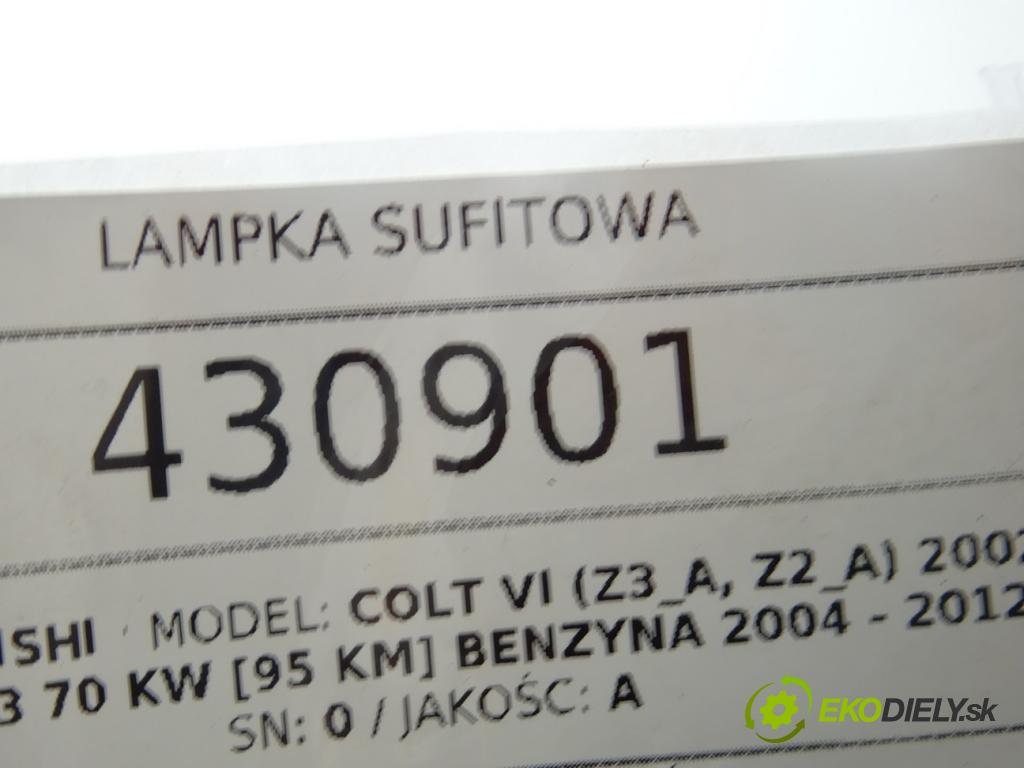 MITSUBISHI COLT VI (Z3_A, Z2_A) 2002 - 2012    1.3 70 kW [95 KM] benzyna 2004 - 2012  svetlo stropné  (Osvetlenie interiéru)
