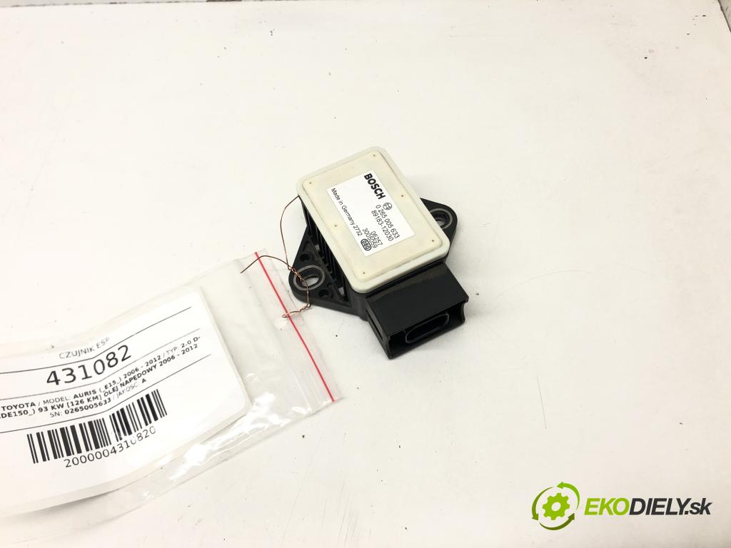 TOYOTA AURIS (_E15_) 2006 - 2012    2.0 D-4D (ADE150_) 93 kW [126 KM] olej napędowy 20  snímač ESP 0265005633