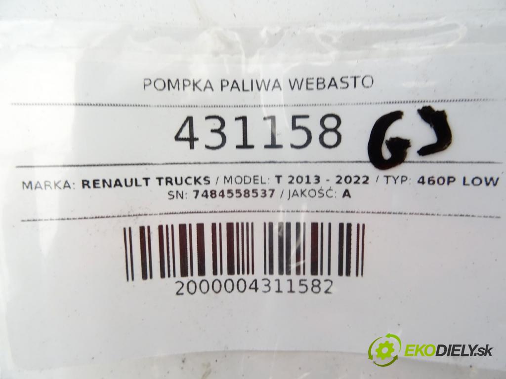 RENAULT TRUCKS T 2013 - 2022    460P LOW  pumpa paliva Webasto 7484558537 (Webasto)