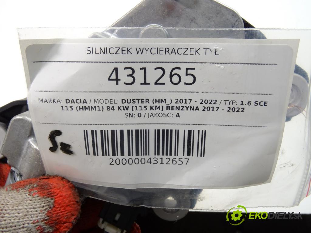 DACIA DUSTER (HM_) 2017 - 2022    1.6 SCe 115 (HMM1) 84 kW [115 KM] benzyna 2017 - 2  Motorček stieračov zad 287108228R (Ostatné)