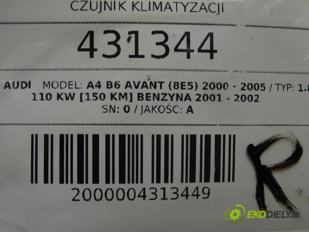 AUDI A4 B6 Avant (8E5) 2000 - 2005    1.8 T 110 kW [150 KM] benzyna 2001 - 2002  Snímač klimatizácie 8Z0959126 (Snímače klimatizácie)