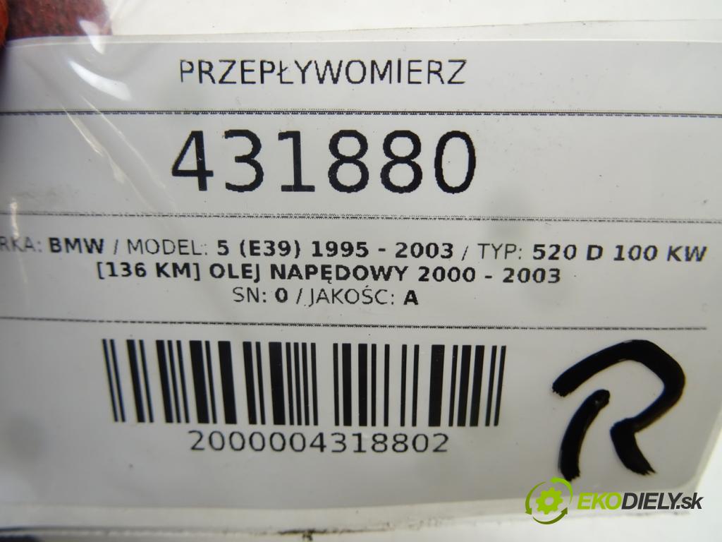 BMW 5 (E39) 1995 - 2003    520 d 100 kW [136 KM] olej napędowy 2000 - 2003  Váha vzduchu 0928400468 (Váhy vzduchu)