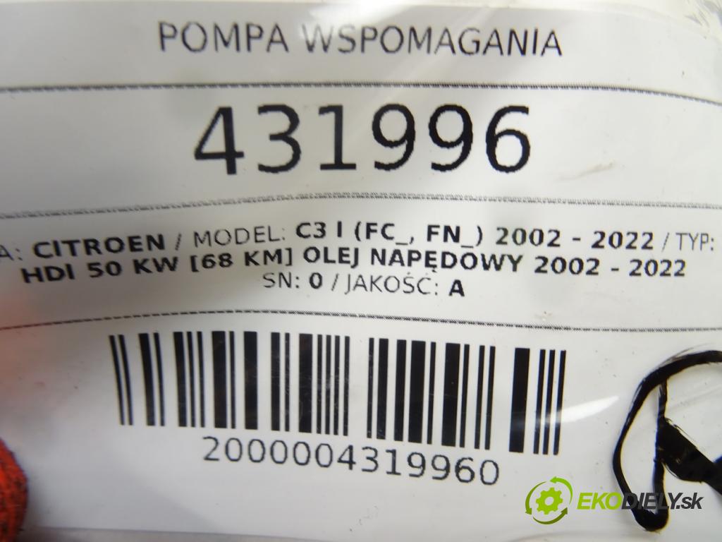 CITROEN C3 I (FC_, FN_) 2002 - 2022    1.4 HDi 50 kW [68 KM] olej napędowy 2002 - 2022  Pumpa servočerpadlo  (Servočerpadlá, pumpy riadenia)