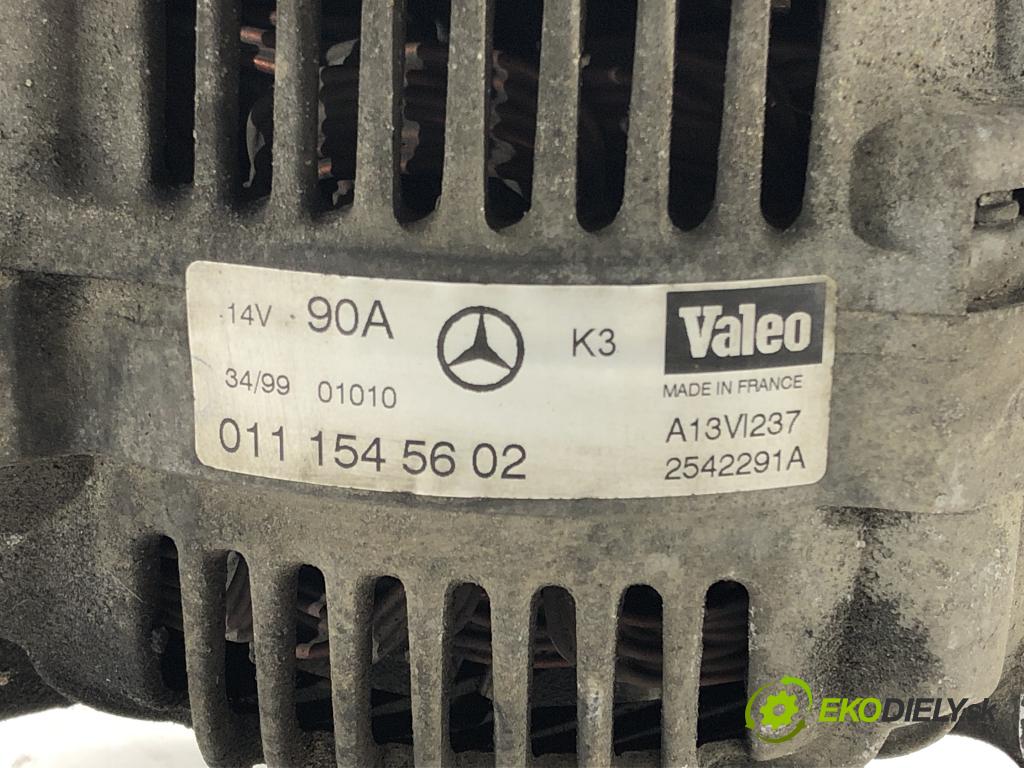 MERCEDES-BENZ KLASA A (W168) 1997 - 2005    A 140 (168.031, 168.131) 60 kW [82 KM] benzyna 199  Alternátor 0111545602 (Alternátory)