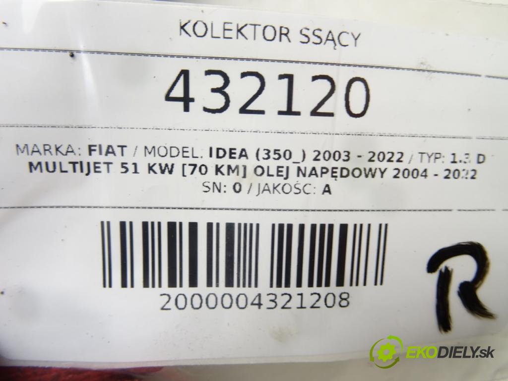 FIAT IDEA (350_) 2003 - 2022    1.3 D Multijet 51 kW [70 KM] olej napędowy 2004 -   Potrubie sacie, sanie  (Sacie potrubia)