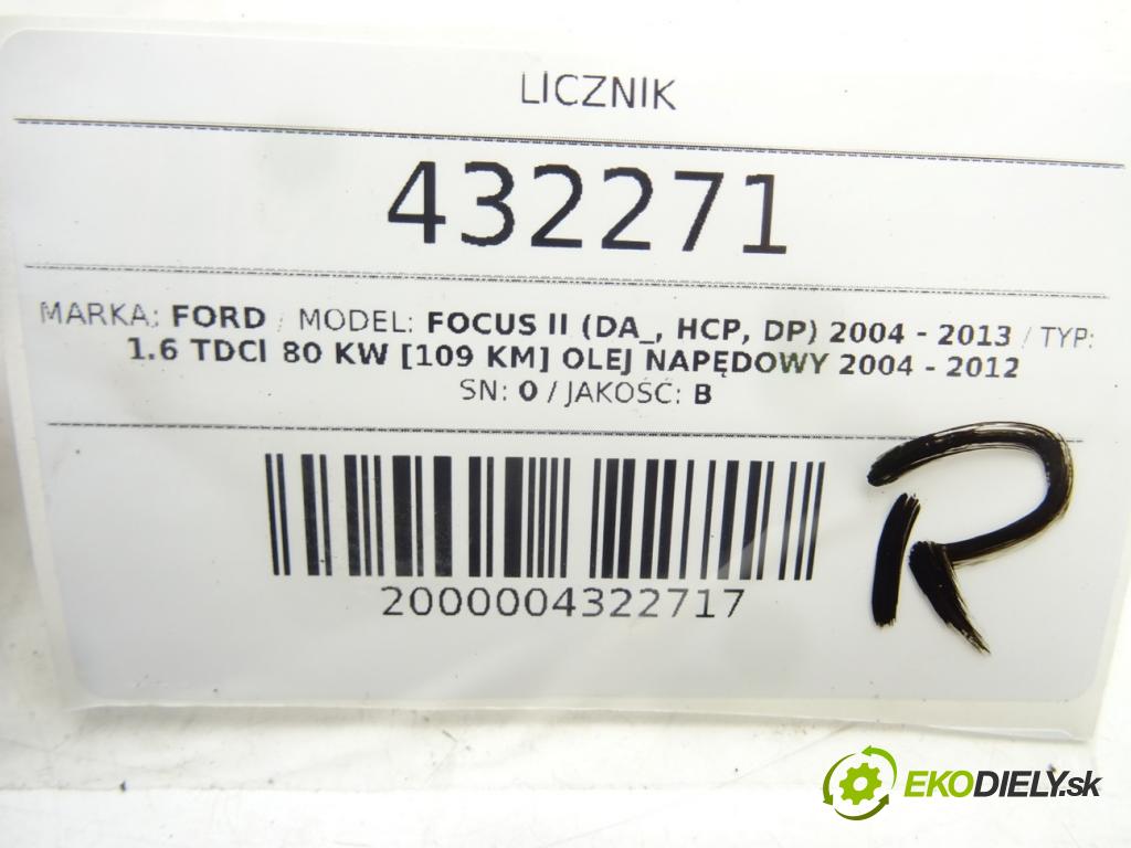 FORD FOCUS II (DA_, HCP, DP) 2004 - 2013    1.6 TDCi 80 kW [109 KM] olej napędowy 2004 - 2012  Prístrojovka 4M5T-10849-GS (Prístrojové dosky, displeje)