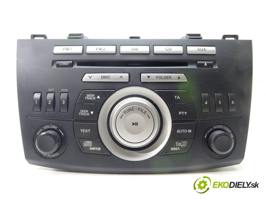 MAZDA 3 (BL) 2008 - 2014    2.2 MZR CD (BL10) 136 kW [185 KM] olej napędowy 20  RADIO BDA666ARXB (Audio zařízení)