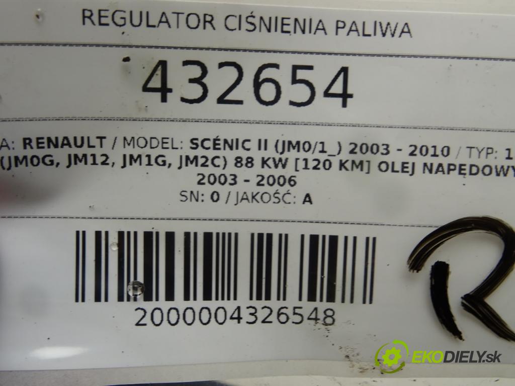 RENAULT SCÉNIC II (JM0/1_) 2003 - 2010    1.9 dCi (JM0G, JM12, JM1G, JM2C) 88 kW [120 KM] ol  Regulátor tlaku paliva 0928400502 (Ostatné)