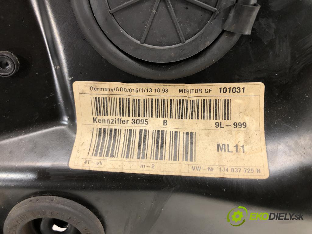 VW GOLF IV (1J1) 1997 - 2008    1.6 74 kW [100 KM] benzyna 1997 - 2004  mechanismus okna přední část levý