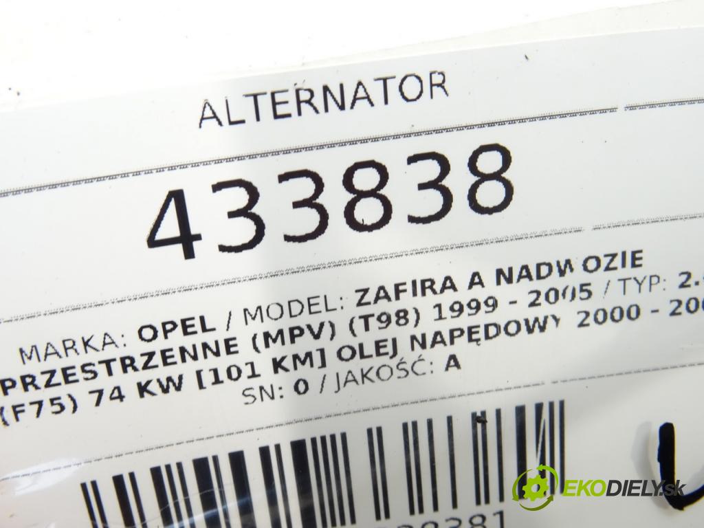 OPEL ZAFIRA A nadwozie wielkoprzestrzenne (MPV) (T98) 1999 - 2005    2.0 DTI 16V (F75) 74 kW [101 KM] olej napędowy 200  pumpa vakuová 90561168