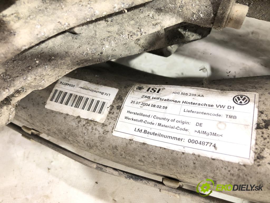 VW PHAETON (3D1, 3D2, 3D3, 3D4, 3D6, 3D7, 3D8, 3D9) 2002 - 2016    5.0 V10 TDI 4motion 230 kW [313 KM] olej napędowy   zadní část výztuha 3D0505235AA