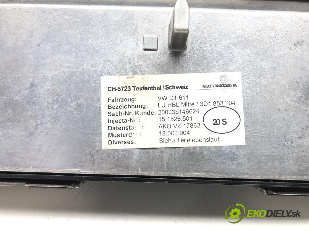 VW PHAETON (3D1, 3D2, 3D3, 3D4, 3D6, 3D7, 3D8, 3D9) 2002 - 2016    5.0 V10 TDI 4motion 230 kW [313 KM] olej napędowy   Mriežky kúrenia stredna 3D1853204 3D1853578 (Mriežky kúrenia (fukáre))