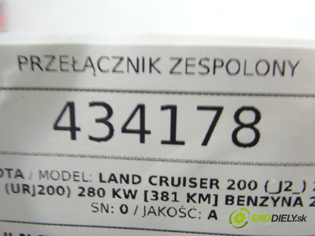 TOYOTA LAND CRUISER 200 (_J2_) 2007 - 2022    5.7 V8 (URJ200) 280 kW [381 KM] benzyna 2008 - 202  Prepínač kombinovaný  (Prepínače, spínače, tlačidlá a ovládače kúrenia)