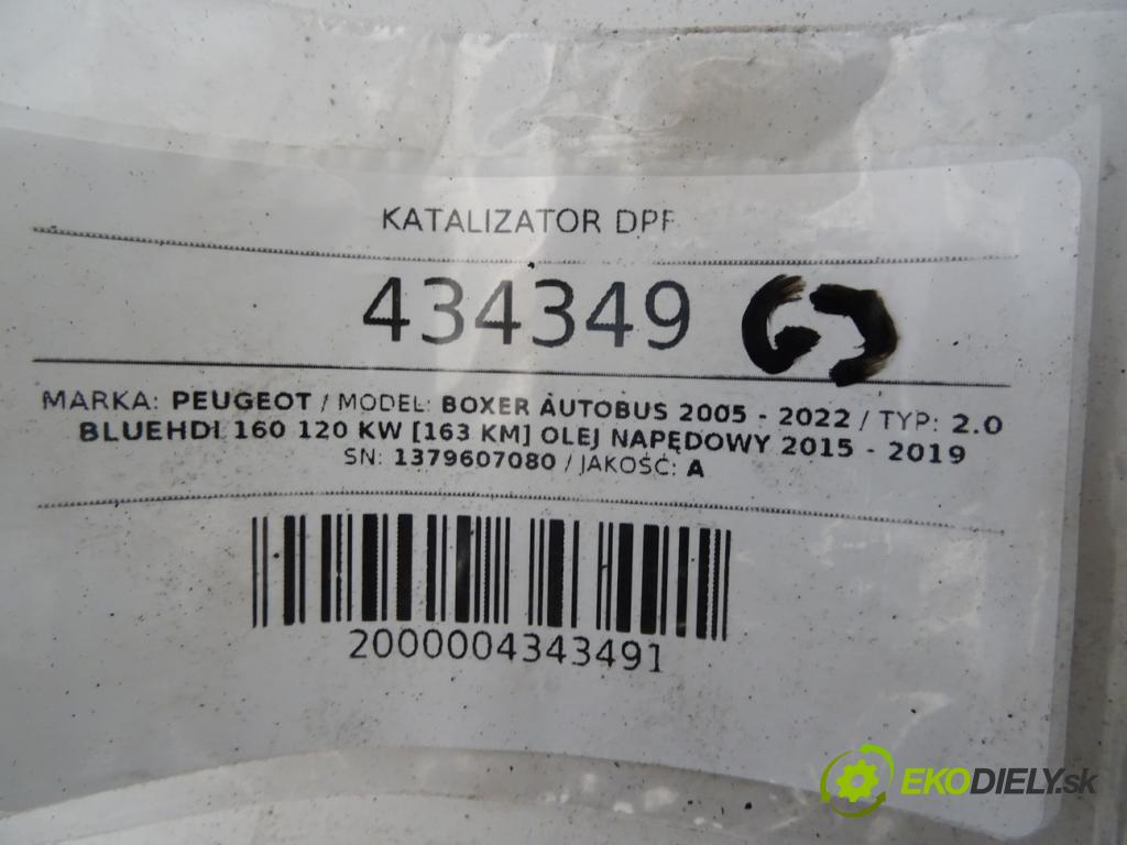 PEUGEOT BOXER Autobus 2005 - 2022    2.0 BlueHDi 160 120 kW [163 KM] olej napędowy 2015  katalyzátor DPF 1379607080