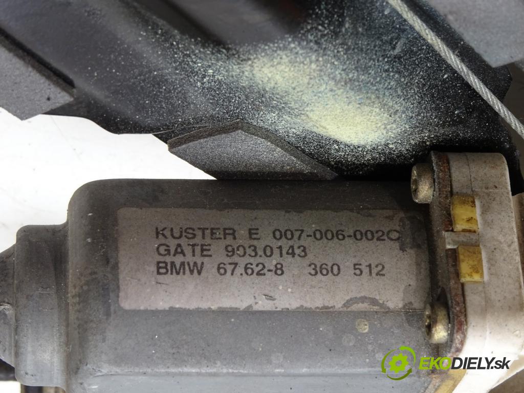 BMW 5 (E39) 1995 - 2003    530 d 142 kW [193 KM] olej napędowy 1998 - 2003  mechanismus okna zadní část levý