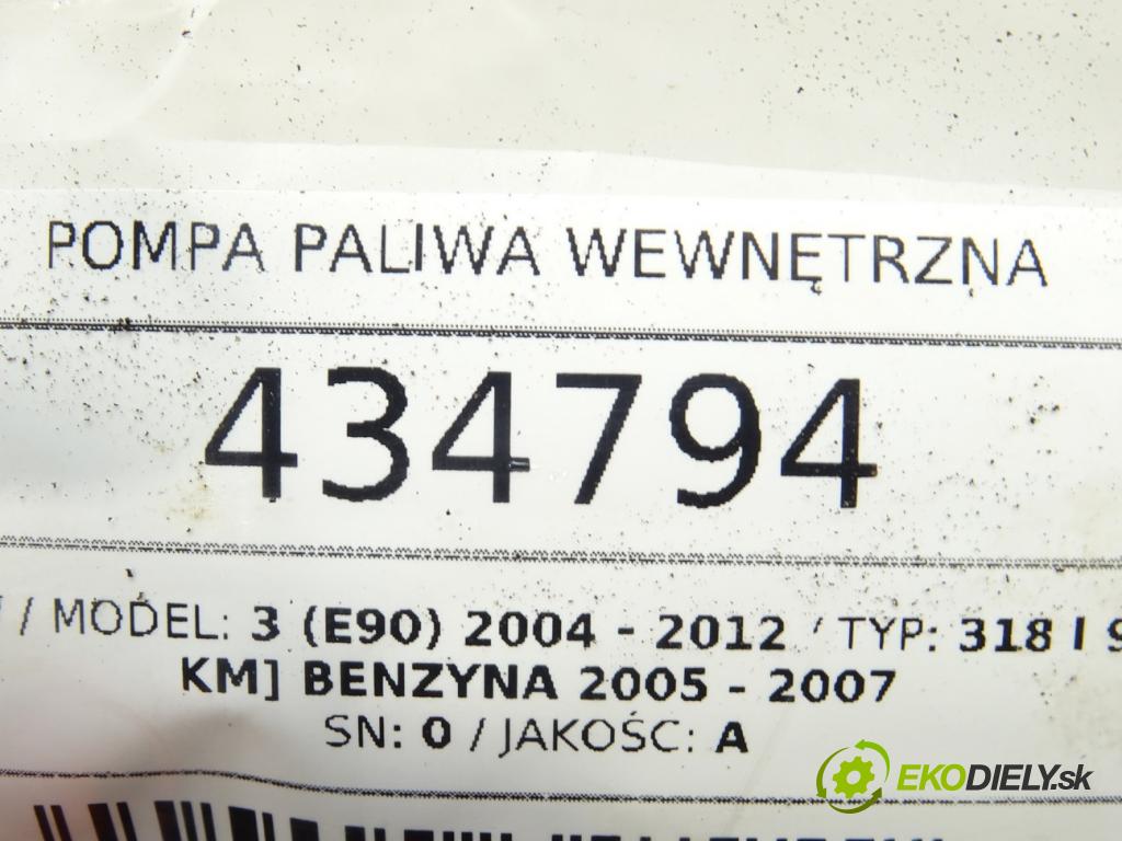 BMW 3 (E90) 2004 - 2012    318 i 95 kW [129 KM] benzyna 2005 - 2007  pumpa paliva vnitřní  (Palivové pumpy, čerpadla)