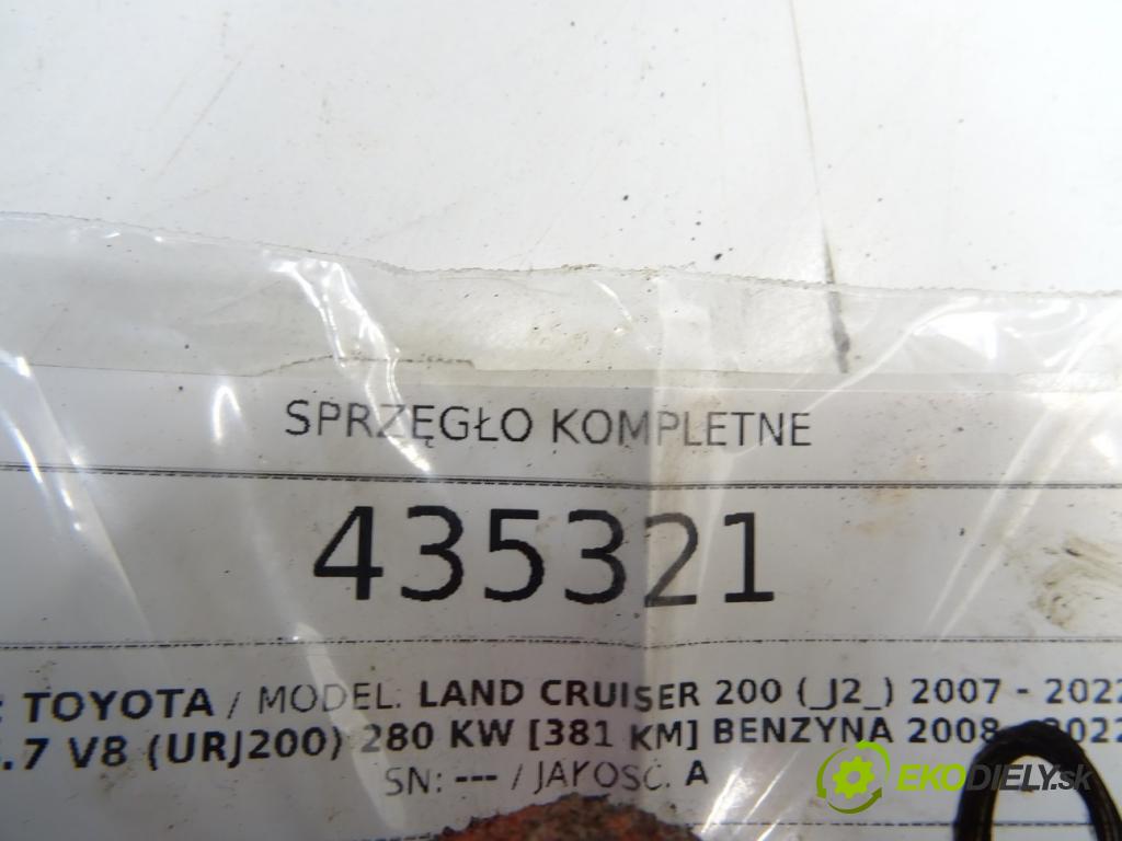 TOYOTA LAND CRUISER 200 (_J2_) 2007 - 2022    5.7 V8 (URJ200) 280 kW [381 KM] benzyna 2008 - 202  Spojková sada (bez ložiska) komplet  (Kompletné sady (bez ložiska))