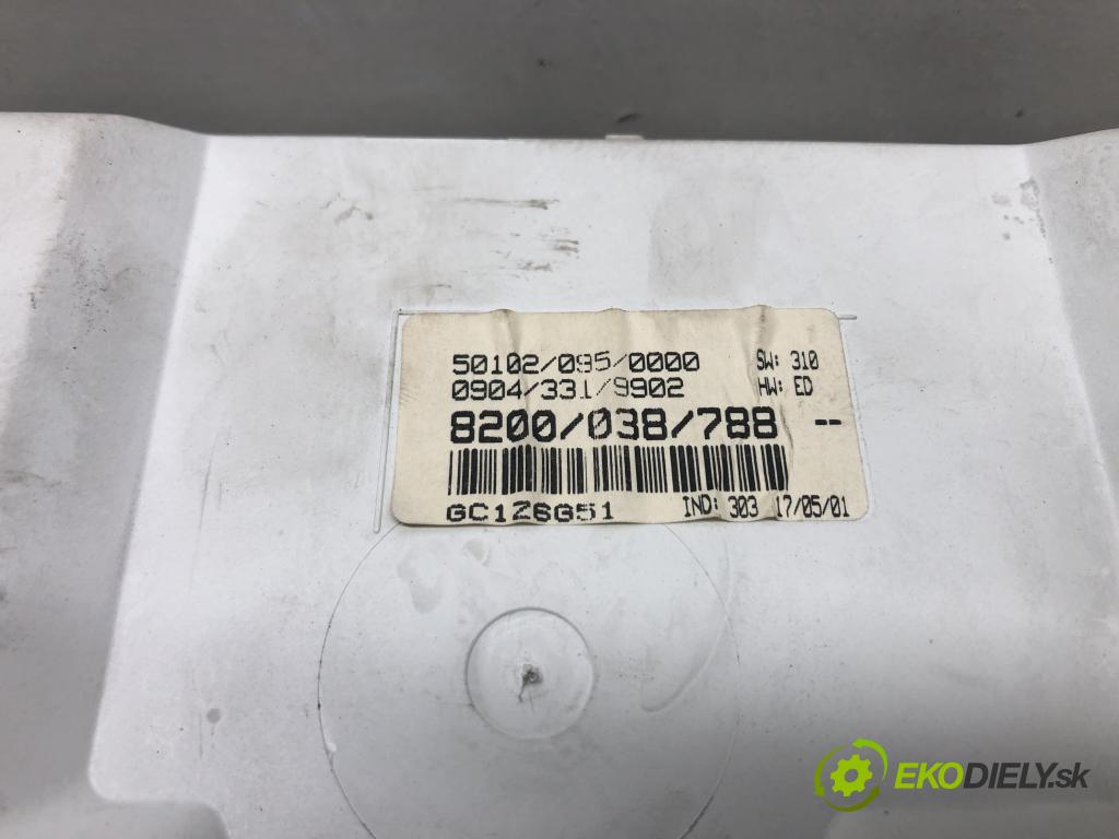 RENAULT SCÉNIC I nadwozie wielkoprzestrzenne (MPV) (JA0/1_, FA0_) 1999 - 2010    2.0 16V (JA1B, JA1D, JA0C) 102 kW [139 KM] benzyna  Prístrojovka 8200038788 (Prístrojové dosky, displeje)
