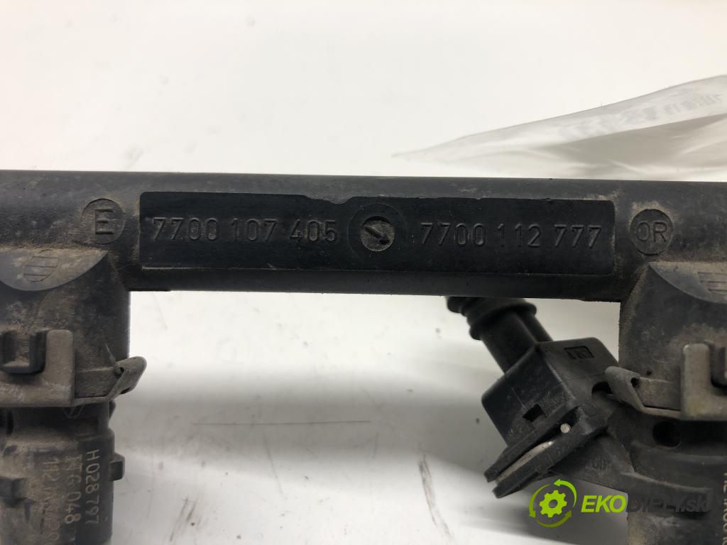 RENAULT SCÉNIC I nadwozie wielkoprzestrzenne (MPV) (JA0/1_, FA0_) 1999 - 2010    2.0 16V (JA1B, JA1D, JA0C) 102 kW [139 KM] benzyna  Lišta vstrekovacia Vstrekovacie ventily 7700107405 (Vstrekovacie lišty)