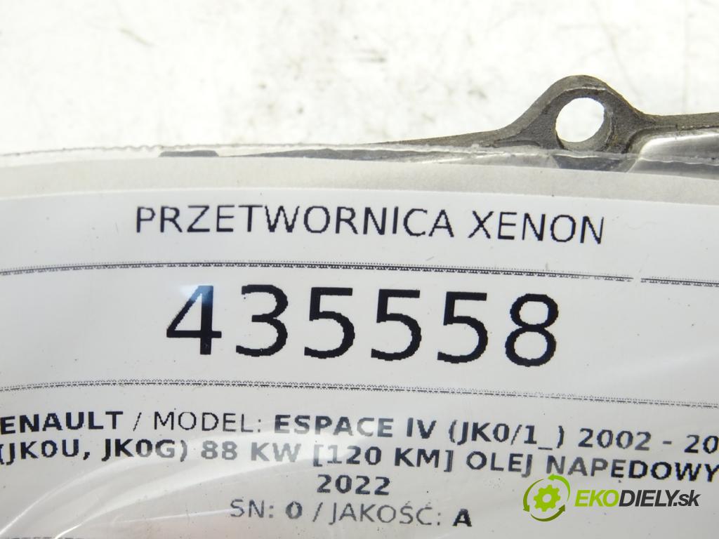 RENAULT ESPACE IV (JK0/1_) 2002 - 2022    1.9 dCi (JK0U, JK0G) 88 kW [120 KM] olej napędowy   Menič XENON 5DV008290-00 (Riadiace jednotky xenónu)