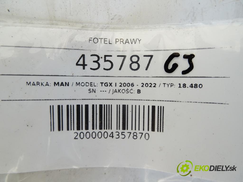 MAN TGX I 2006 - 2022    18.480  Sedadlo pravy  (Sedačky, sedadlá)