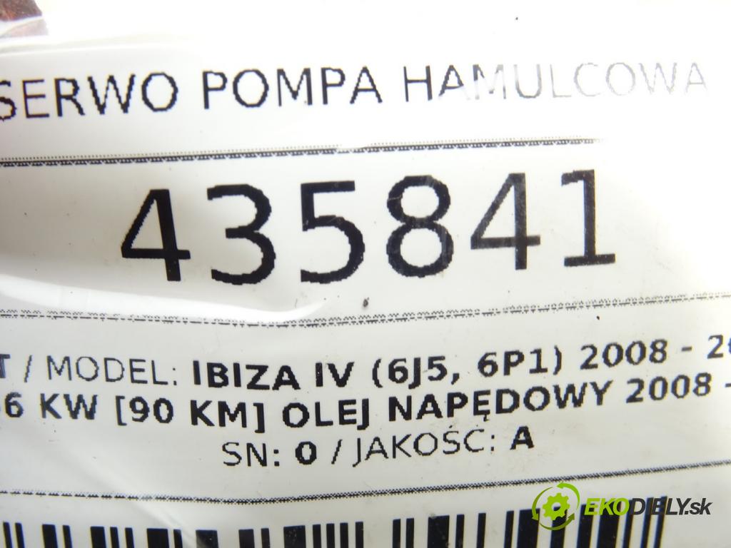 SEAT IBIZA IV (6J5, 6P1) 2008 - 2017    1.9 TDI 66 kW [90 KM] olej napędowy 2008 - 2010  Posilovač Pumpa brzdová 6R1614105C (Posilňovače bŕzd)