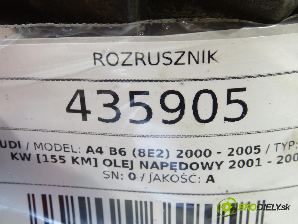 AUDI A4 B6 (8E2) 2000 - 2005    2.5 TDI 114 kW [155 KM] olej napędowy 2001 - 2002  Štartér  (Štartéry)