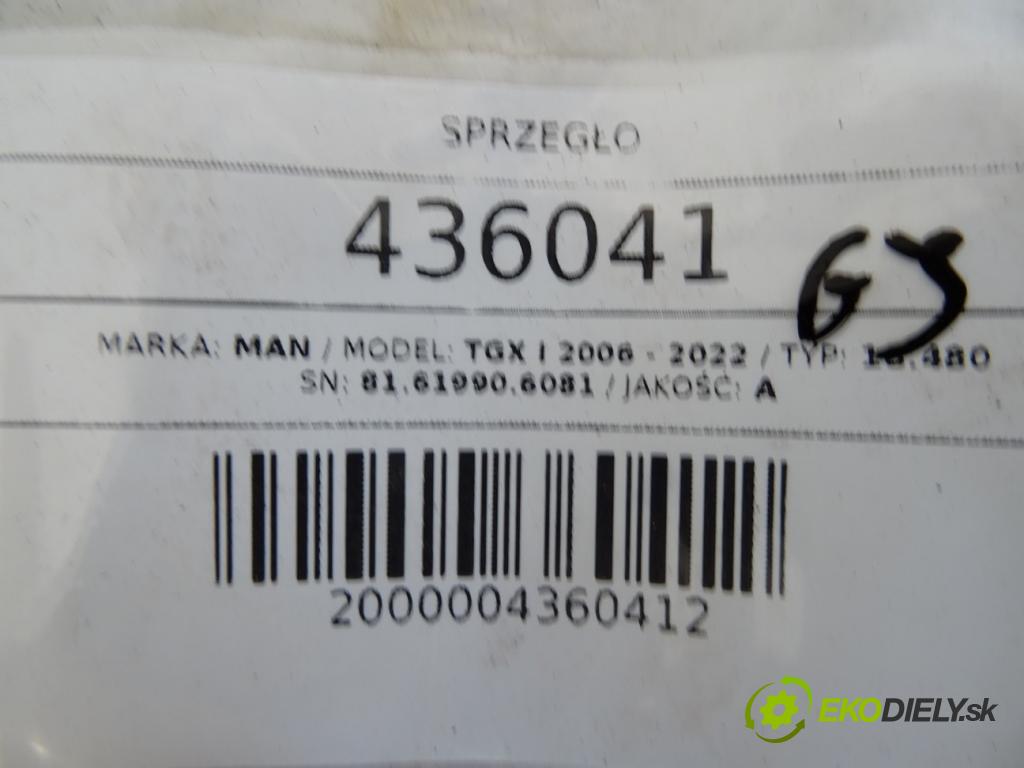 MAN TGX I 2006 - 2022    18.480  Spojková sada (bez ložiska) 81.61990.6081 (Kompletné sady (bez ložiska))