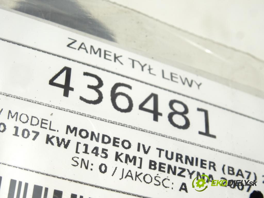 FORD MONDEO IV Turnier (BA7) 2007 - 2015    2.0 107 kW [145 KM] benzyna 2007 - 2015  zámok zadní část levý 6M2A-R26413-BC