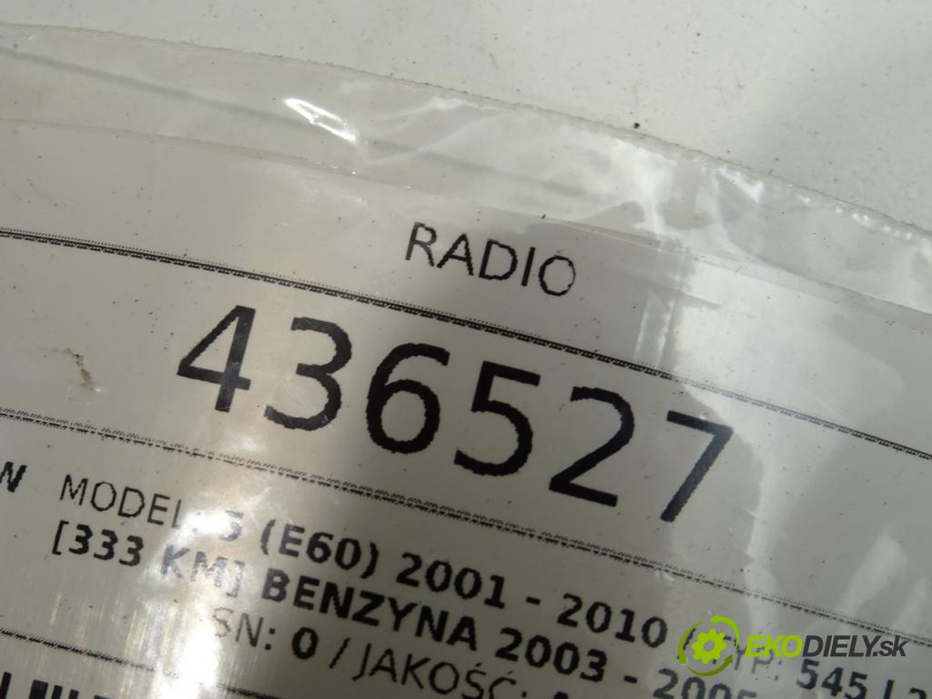 BMW 5 (E60) 2001 - 2010    545 i 245 kW [333 KM] benzyna 2003 - 2005  RADIO Navigácia CCC 6949171