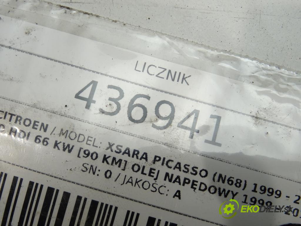 CITROEN XSARA PICASSO (N68) 1999 - 2012    2.0 HDi 66 kW [90 KM] olej napędowy 1999 - 2011  Prístrojovka 9648585880 (Prístrojové dosky, displeje)