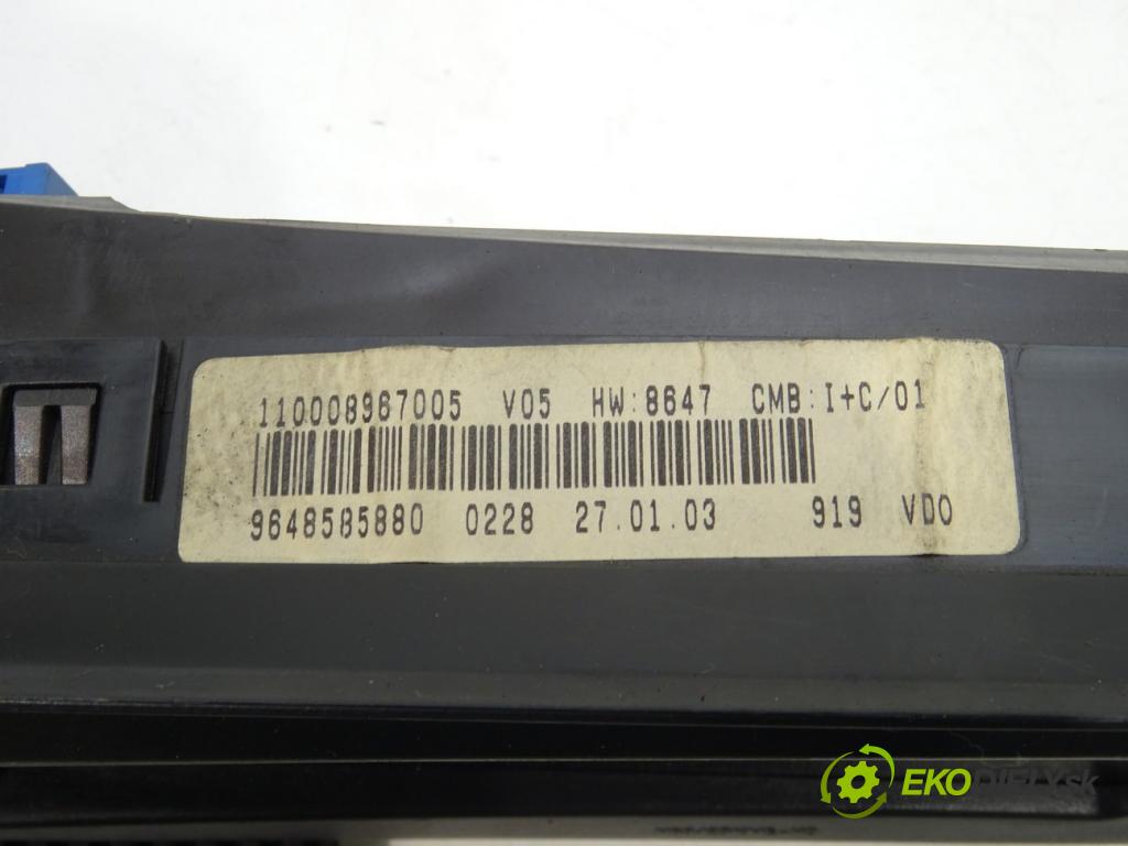 CITROEN XSARA PICASSO (N68) 1999 - 2012    2.0 HDi 66 kW [90 KM] olej napędowy 1999 - 2011  Prístrojovka 9648585880 (Prístrojové dosky, displeje)