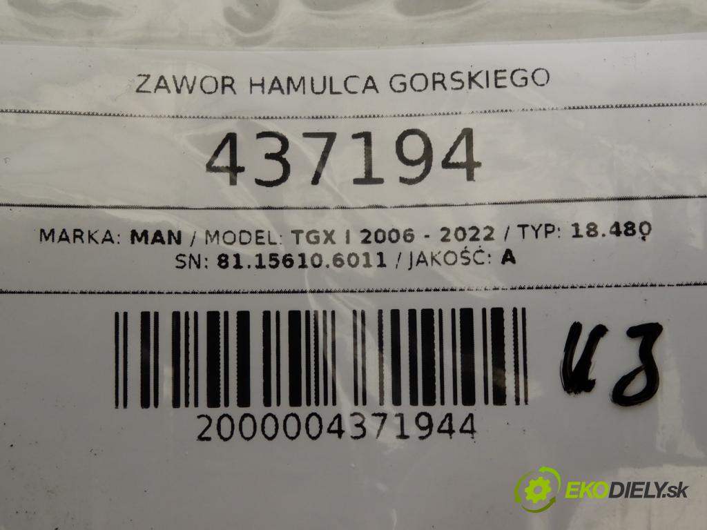 MAN TGX I 2006 - 2022    18.480  ventil brzdy HORA 81156106011
