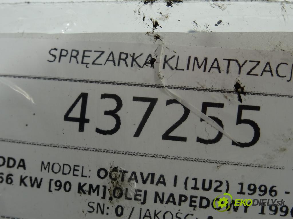 SKODA OCTAVIA I (1U2) 1996 - 2010    1.9 TDI 66 kW [90 KM] olej napędowy 1996 - 2010  kompresor klimatizace 6553634 (Kompresory)