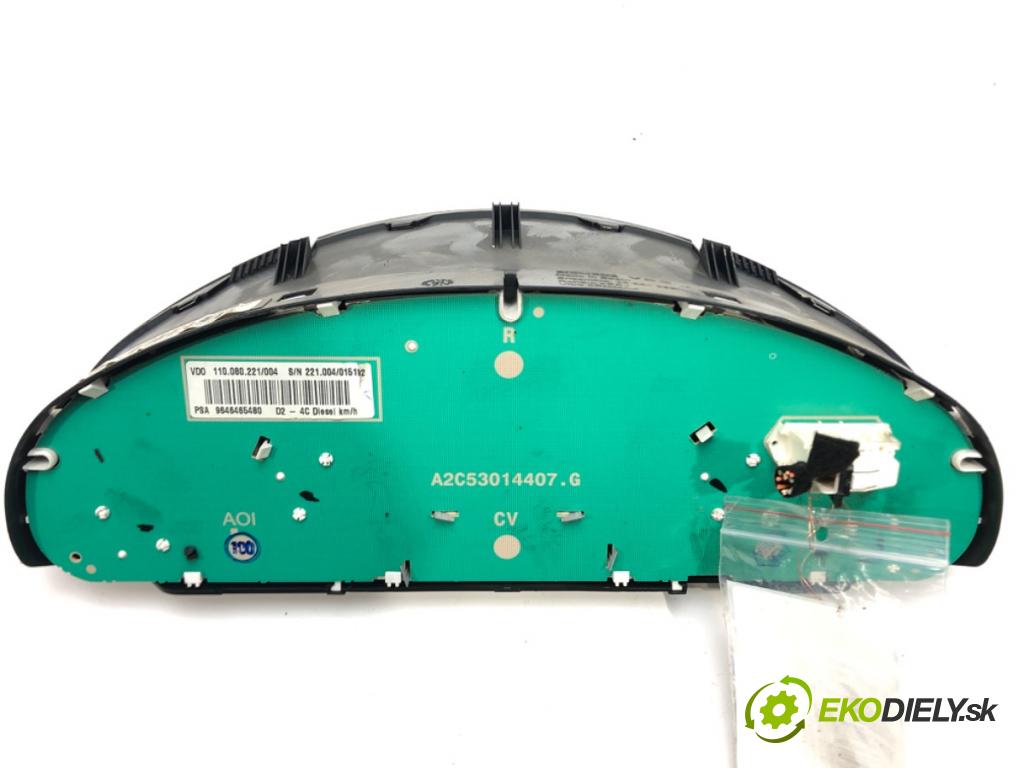 PEUGEOT 407 SW (6E_) 2004 - 2011    2.0 HDi 135 100 kW [136 KM] olej napędowy 2004 - 2  Prístrojovka 9646465480 (Prístrojové dosky, displeje)